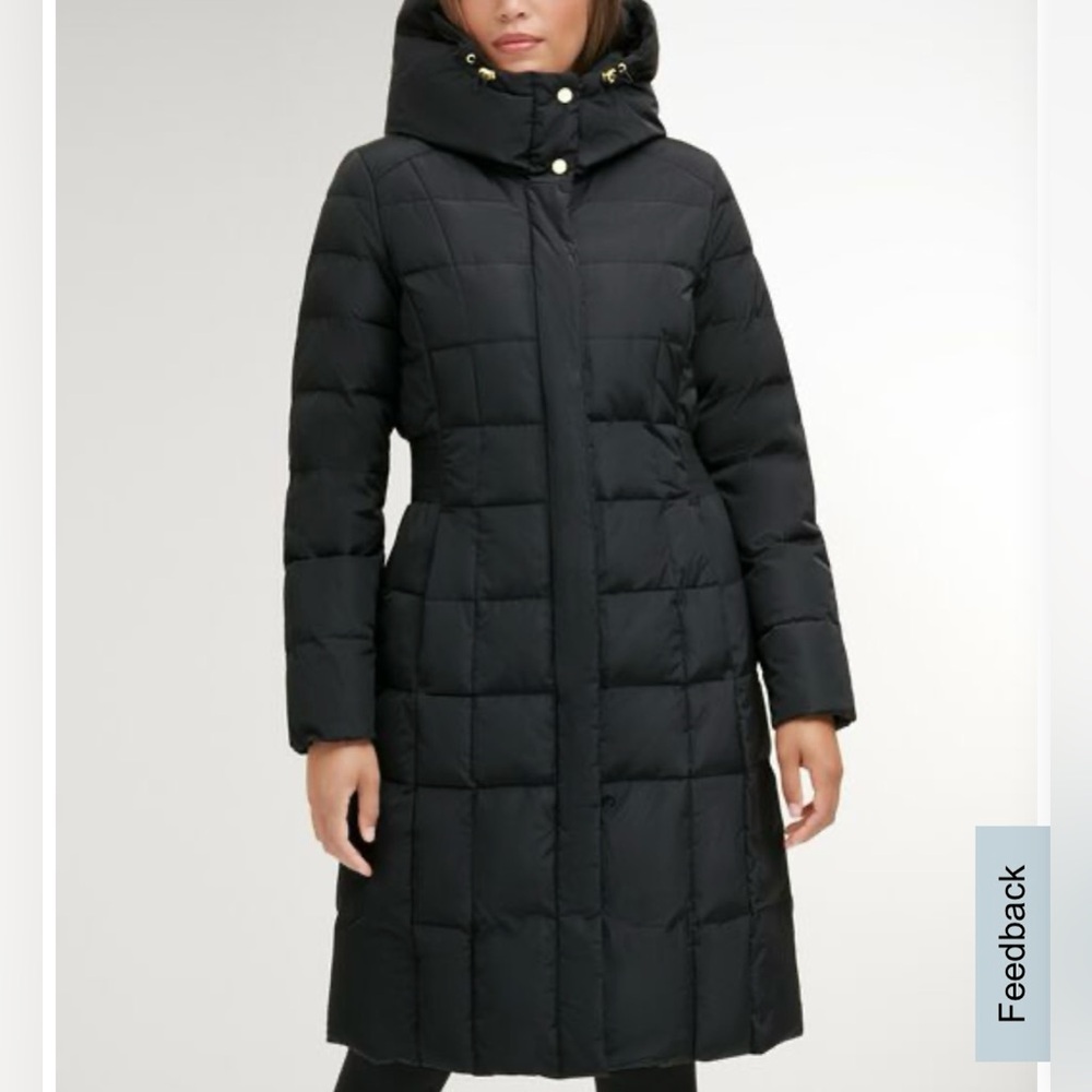 Cole Haan Signature 40" Taffeta Down Coat with Hood